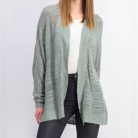 NWT Hippie Rose Juniors' Textured Dolman- Sleeve Cardigan size S - Picture 2 of 4